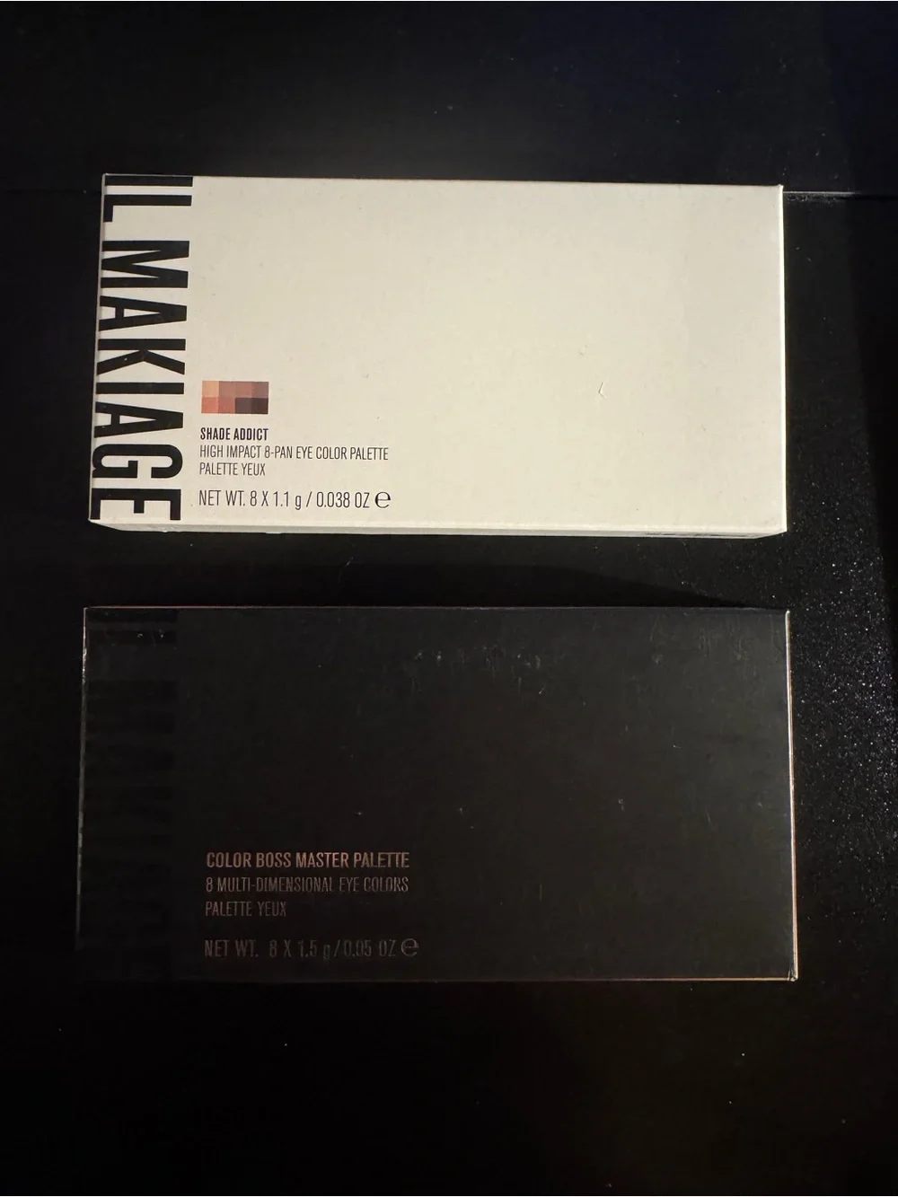 IL MAKIAGE Shade Addict & Color Boss Eye Palettes in White and Black